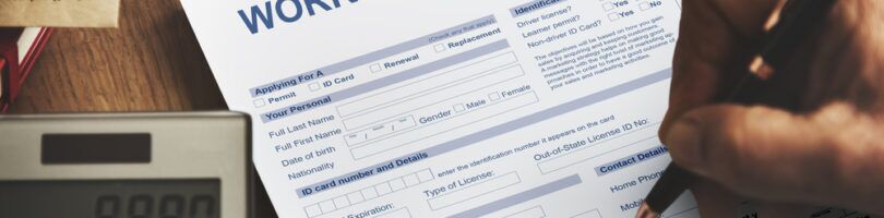 injured worked filing out workers compensation claim form