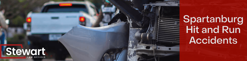 background image of damage of front bumper and hit and run car in distance